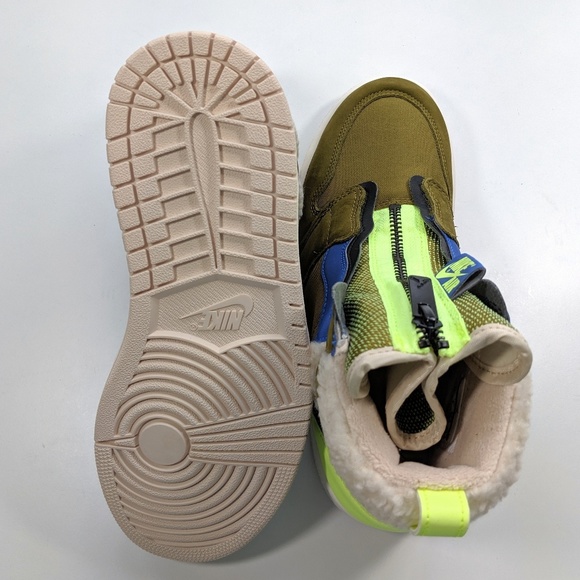 Air Jordan 1 High Zip Olive Flak/Black-Volt Glow - Picture 5 of 6